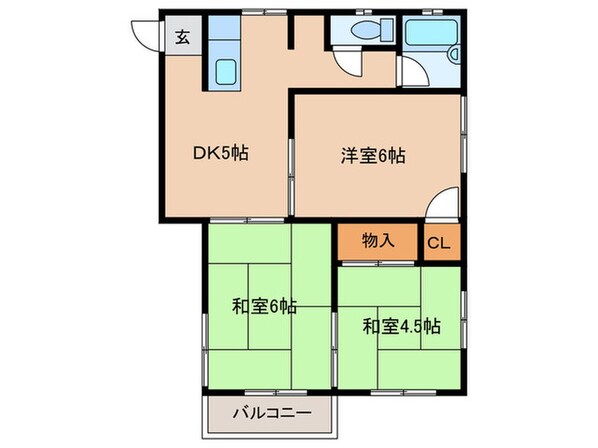 コ－ポアサノの物件間取画像